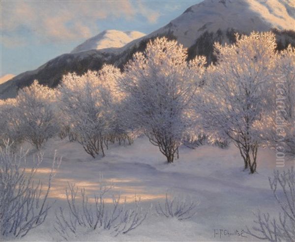 Symphonie Du Soir, Engadine Oil Painting by Ivan Fedorovich Choultse