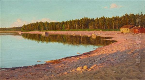 Kustenlandschaft Bei St. Petersburg Im Abendrot Oil Painting by Ivan Fedorovich Choultse