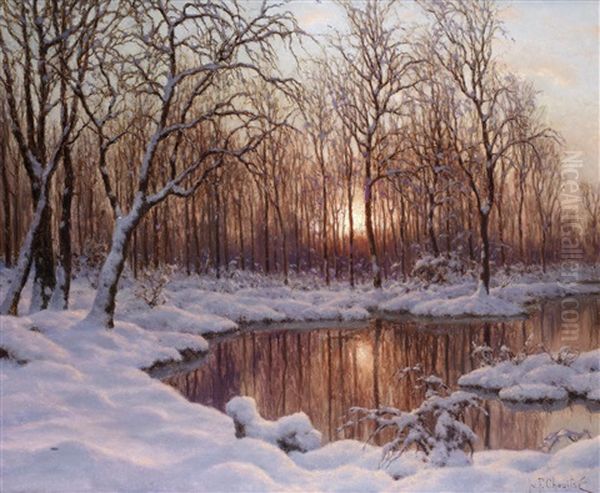 Novembre Oil Painting by Ivan Fedorovich Choultse