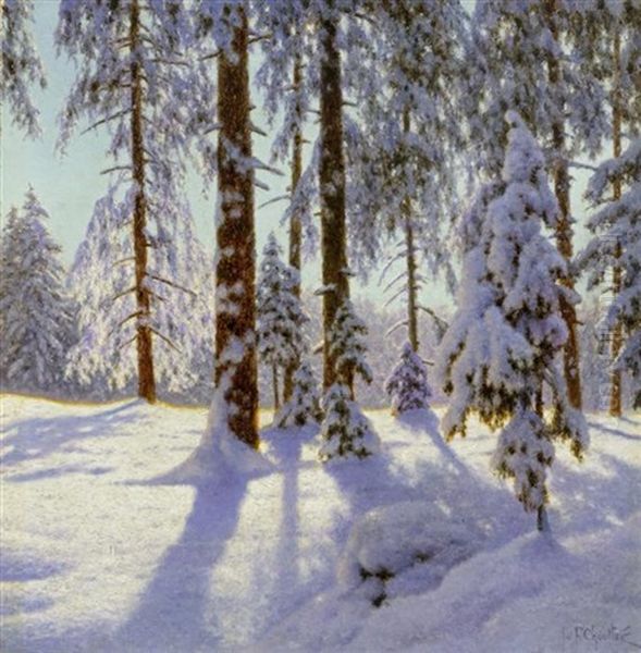 Winterlandschaft Oil Painting by Ivan Fedorovich Choultse