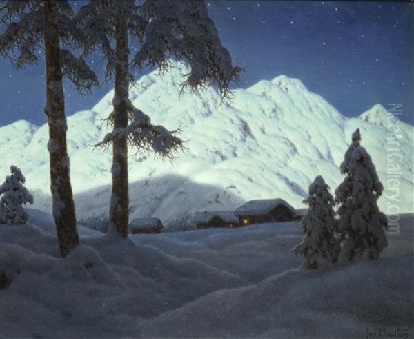 Effet De Lune Oil Painting by Ivan Fedorovich Choultse