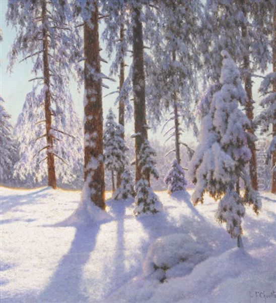 Neige A Contre-jour Oil Painting by Ivan Fedorovich Choultse