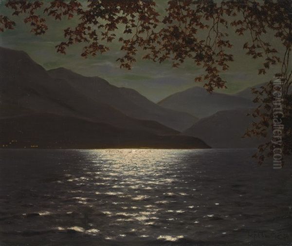 Lake Maggiore Oil Painting by Ivan Fedorovich Choultse