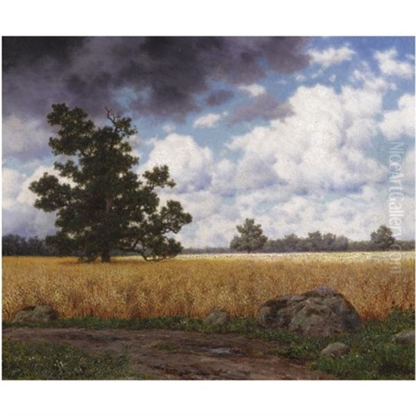 Wheatfields Oil Painting by Ivan Fedorovich Choultse