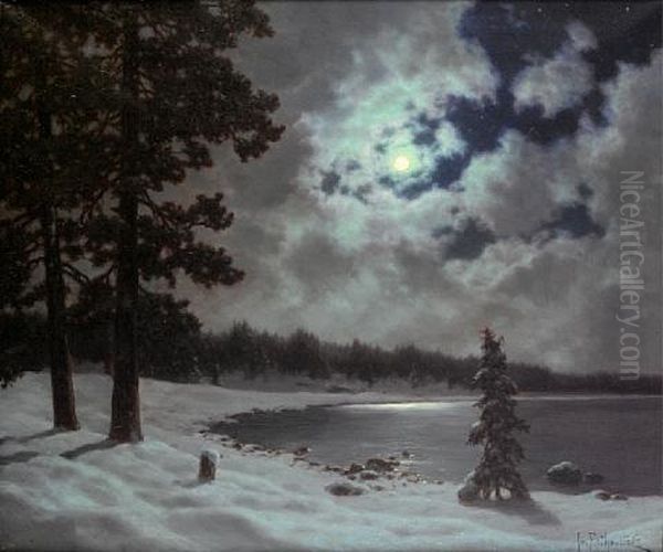 Lune D'hiver Oil Painting by Ivan Fedorovich Choultse