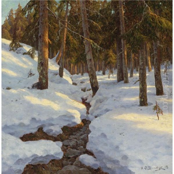 Winter Creek by Ivan Fedorovich Choultse