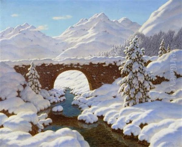 Winterlandschaft Oil Painting by Ivan Fedorovich Choultse