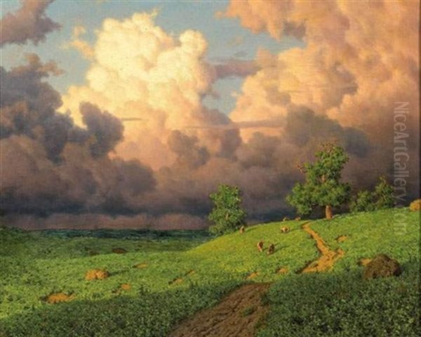 Eclaircie Avant L'orage Oil Painting by Ivan Fedorovich Choultse