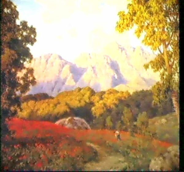 Landscape In Provence Oil Painting by Ivan Fedorovich Choultse