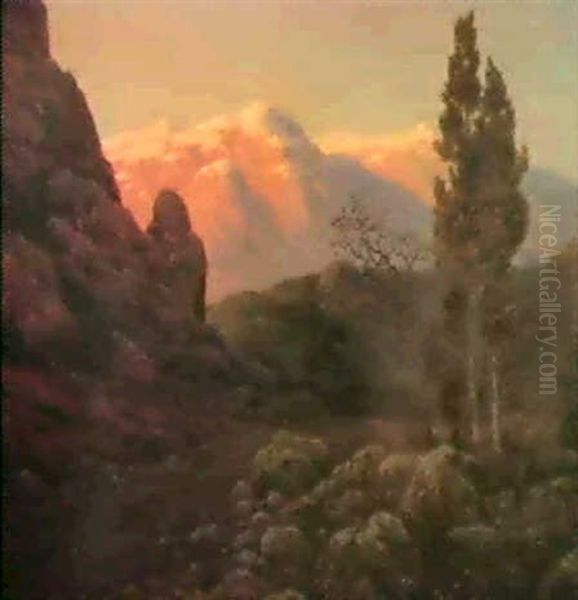 Crepuscule - Crimee Oil Painting by Ivan Fedorovich Choultse