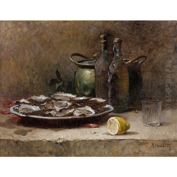 La Collation Oil Painting by Rene Louis Chretien