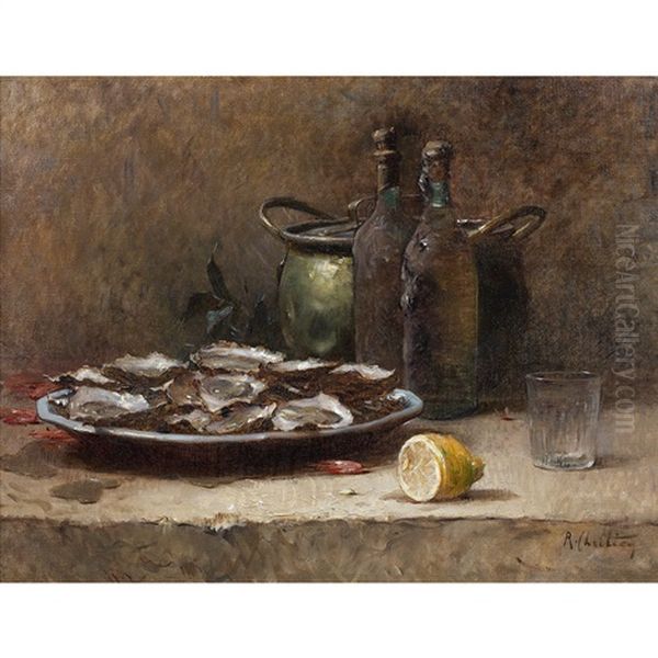 La Collation Oil Painting by Rene Louis Chretien