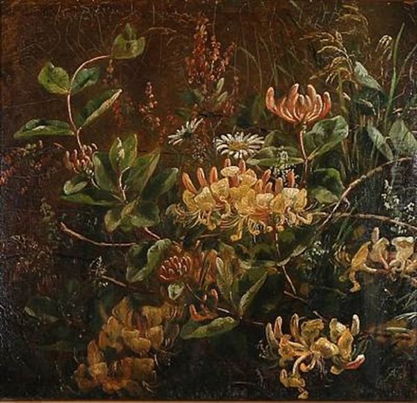 Wild Flowers Oil Painting by Anthonie Eleonore (Anthonore) Christensen