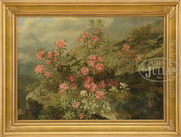 Alpine Flowers Oil Painting by Anthonie Eleonore (Anthonore) Christensen