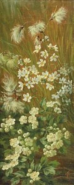 Meadow Flowers Oil Painting by Anthonie Eleonore (Anthonore) Christensen