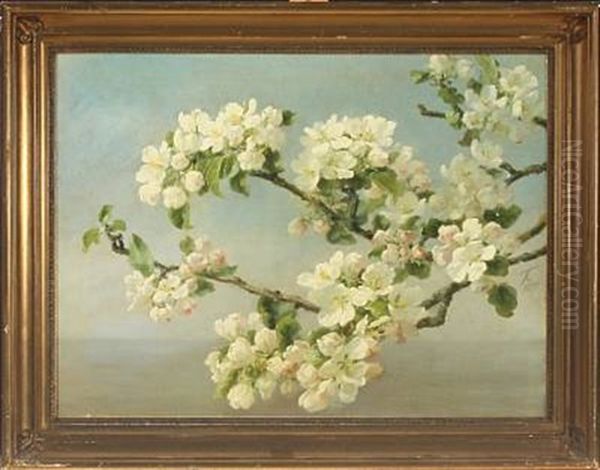 Apple Branch In Blossom Oil Painting by Anthonie Eleonore (Anthonore) Christensen