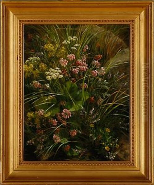 A Forest Floor Oil Painting by Anthonie Eleonore (Anthonore) Christensen