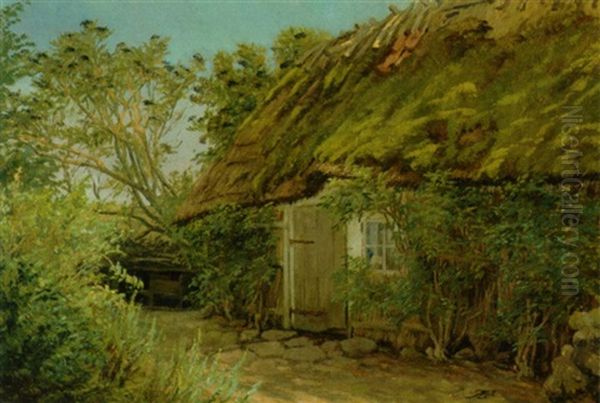 Hyldemoders Hus Vallerod Oil Painting by Anthonie Eleonore (Anthonore) Christensen