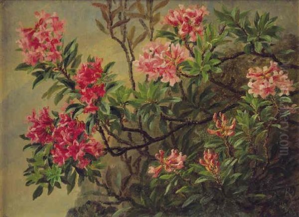 Oleander Oil Painting by Anthonie Eleonore (Anthonore) Christensen