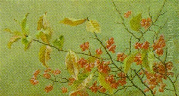 Grene Med Baer Og Blomster Oil Painting by Anthonie Eleonore (Anthonore) Christensen