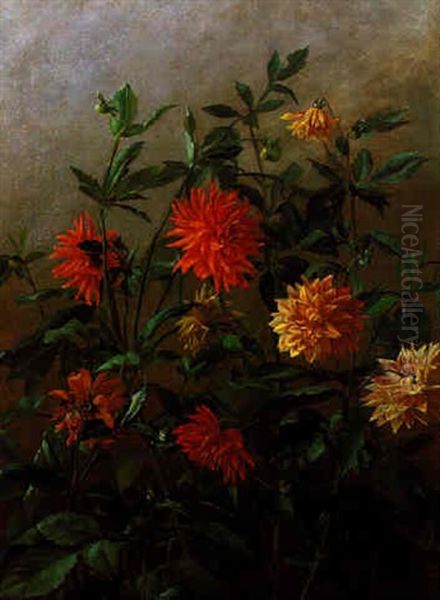 Blumenstuck Oil Painting by Anthonie Eleonore (Anthonore) Christensen