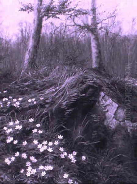 Harbingers Of Spring Oil Painting by Anthonie Eleonore (Anthonore) Christensen