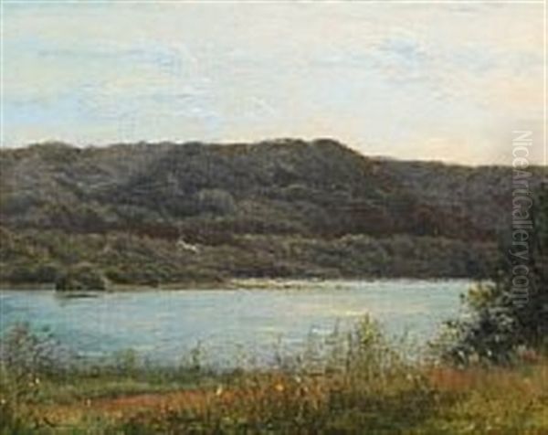 Forest Lake Oil Painting by Godfred Christensen