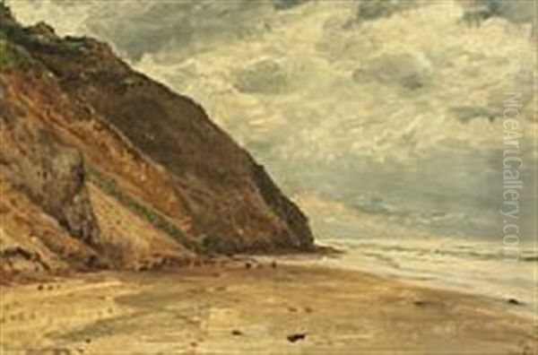 Scene From Rubjerg Knude, Northern Denmark Oil Painting by Godfred Christensen