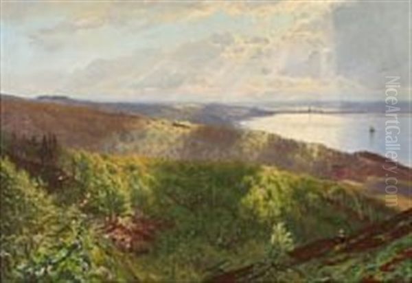 Landscape Near Silkeborg Oil Painting by Godfred Christensen