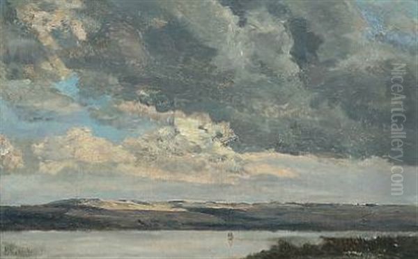 Landscape From Munkebjerg Oil Painting by Godfred Christensen