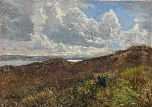 View From Munkholm Near Vejle, Denmark Oil Painting by Godfred Christensen