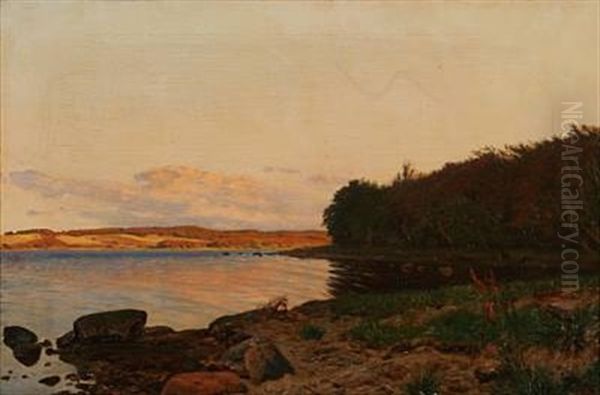 View Of A Danish Inlet Oil Painting by Godfred Christensen