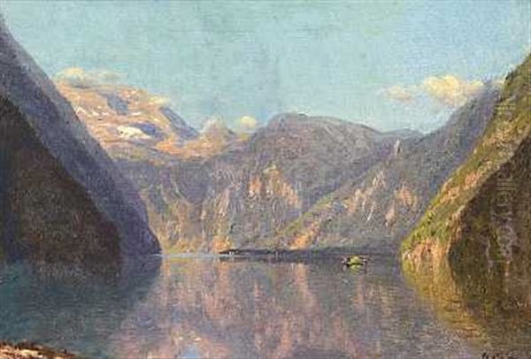 Konigsee I Baiern Oil Painting by Godfred Christensen