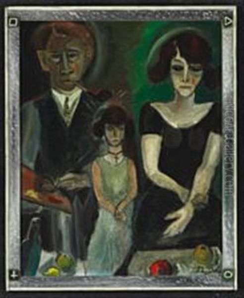 Familien (family) Oil Painting by John Christensen