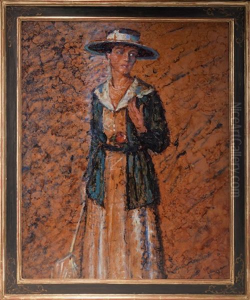 Frauenportrait Oil Painting by Hans Christiansen