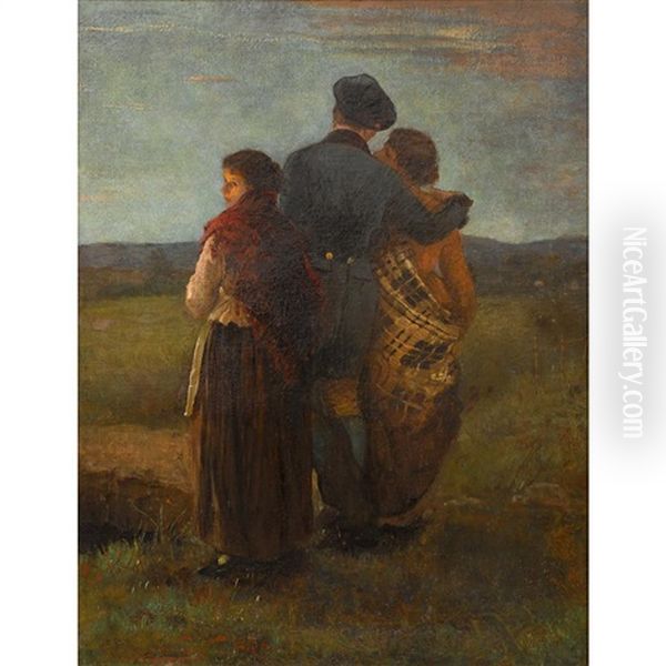 Scottish Trio Oil Painting by James Elder Christie