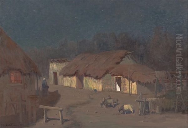 Moonlight In The Argentine, South America Oil Painting by Ernest William Christmas