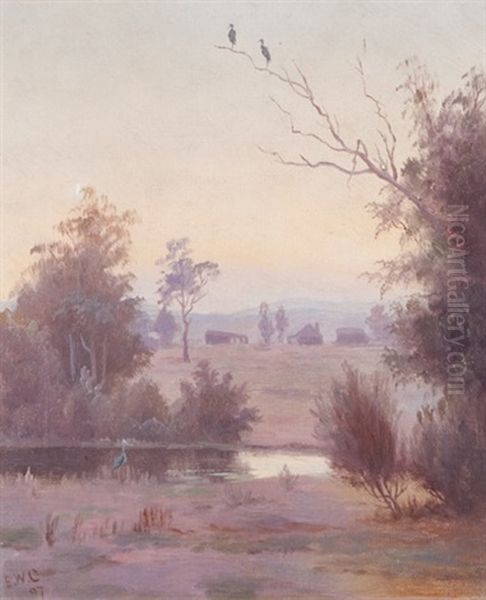 At Sunset Oil Painting by Ernest William Christmas