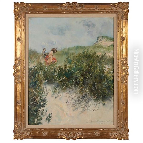 Nudes In The Dunes Oil Painting by Howard Chandler Christy