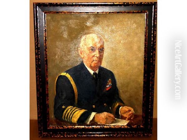 Portrait Of Admiral Leahy Oil Painting by Howard Chandler Christy