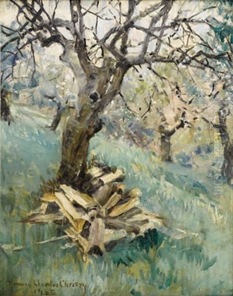 Applewood, Cut And Split Oil Painting by Howard Chandler Christy