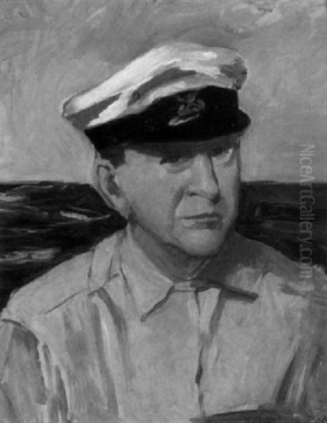 The Skipper Oil Painting by Howard Chandler Christy