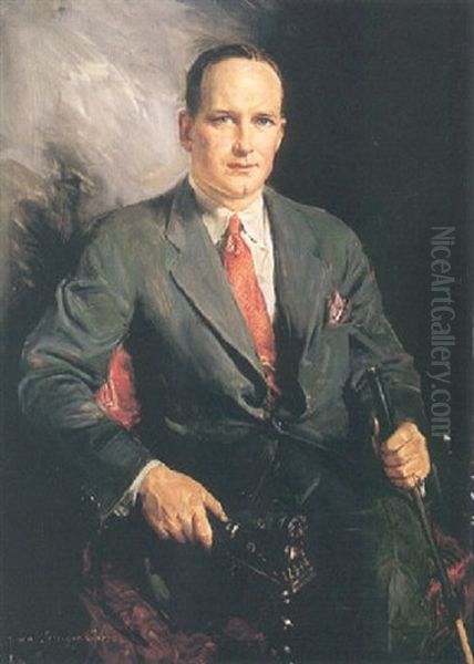 Portrait Of A Seated Man Oil Painting by Howard Chandler Christy