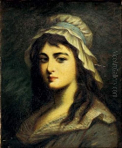 Portrait De Jeune Femme Oil Painting by Fedor Petrovich Chumakov