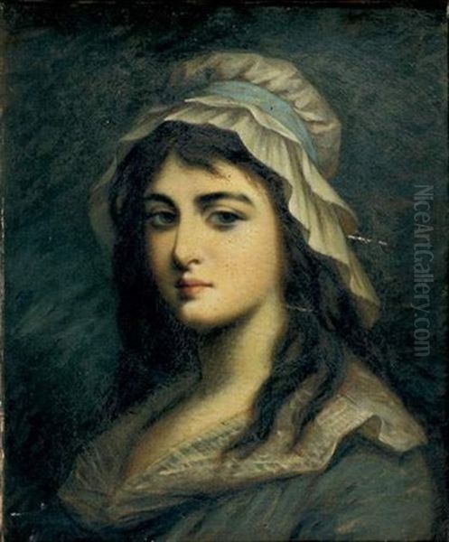 Portrait De Jeune Femme Oil Painting by Fedor Petrovich Chumakov