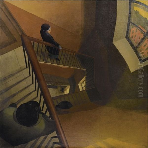 The Staircase Oil Painting by Leonid Terentevich Chupyatov