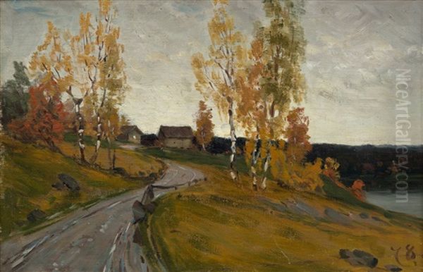 Autumn Birches by Fanny Maria Churberg