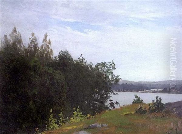 Rantamaisema Oil Painting by Fanny Maria Churberg