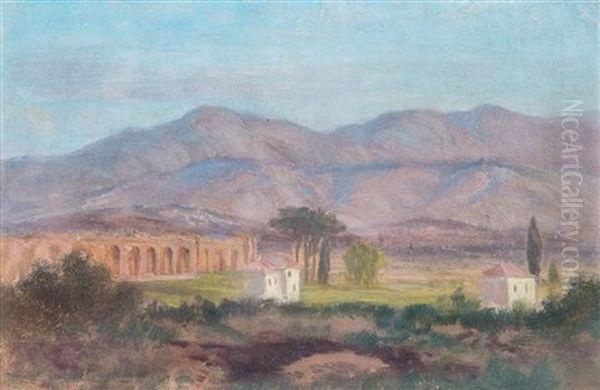 Aqueducts,  Rome Oil Painting by Frederic Edwin Church