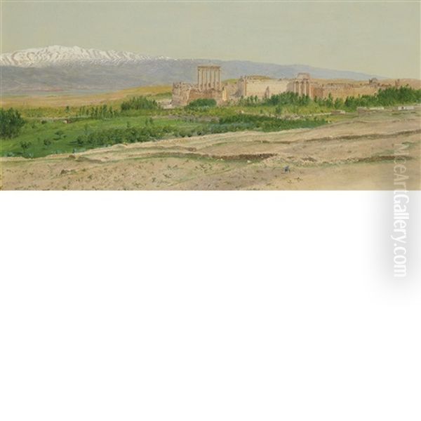 View Of Baalbek Oil Painting by Frederic Edwin Church